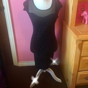 Silver Glitter Bodycon Dress LBD
